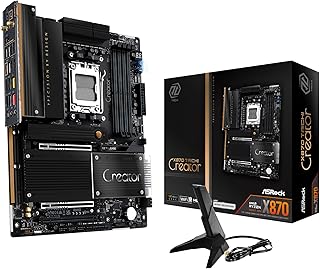 ASRock Motherboard X870 Taichi Creator AMD Ryzen 9000/8000/7000 Series CPU (Soket AM5) Compatible X870 Chipset ATX Motherboard