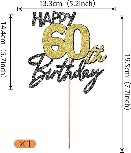 Miniatura 9 de 1 paquete de decoración de pastel de feliz cumpleaños 15 cumpleaños negro dorado purpurina Cheers to 15 años Birthday Cake Pick 15 fabulosa