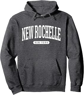 New Rochelle Hoodie Sweatshirt College University Style NY U Pullover Hoodie