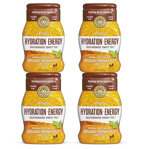 Amata Potenciador de agua Gotas saborizantes de agua Perfecto para Keto Bajo en carbohidratos Sabor de agua natural de té dulce Cero calorías