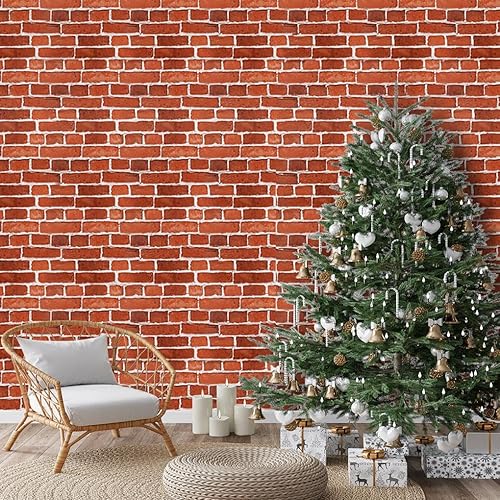 Miniatura 3 de Arthome - Papel tapiz de ladrillo autoadhesivo de 17 x 240 pulgadas, impermeable, para dormitorio, sala de estar, chimenea, escalera, decoración de