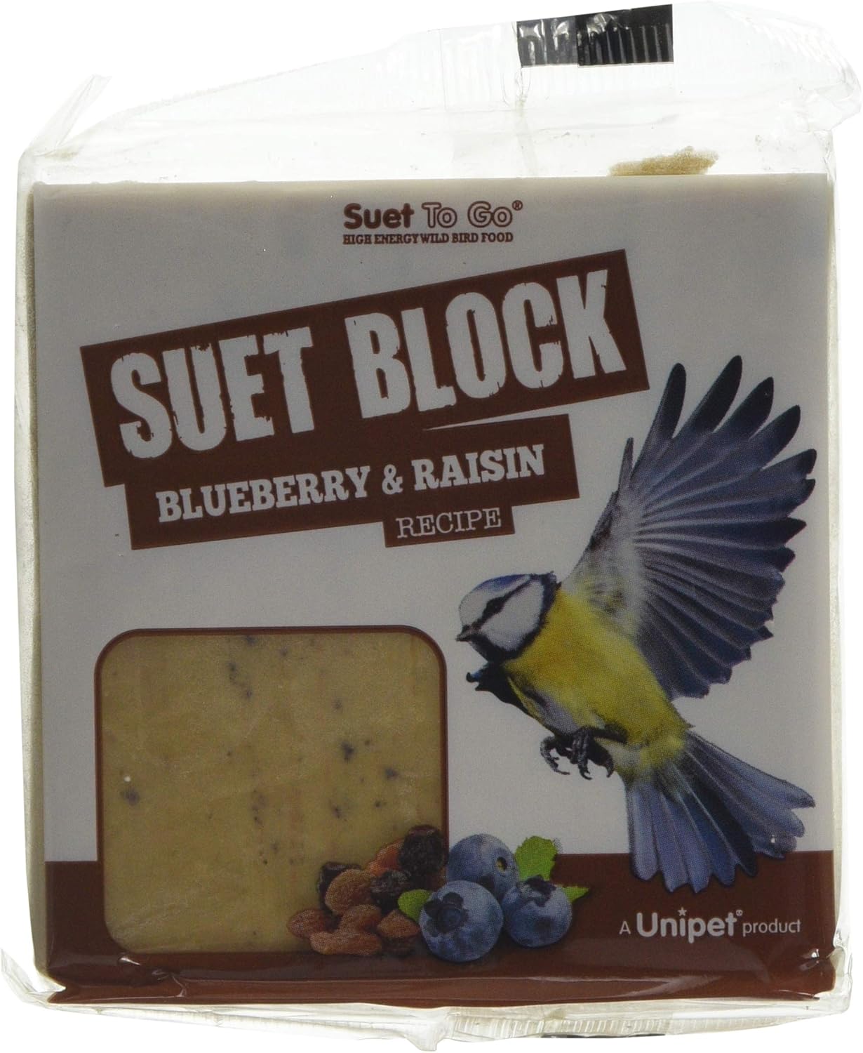 Unipet Blueberry and Raisin Suet Block, 300 g, Pack of 10