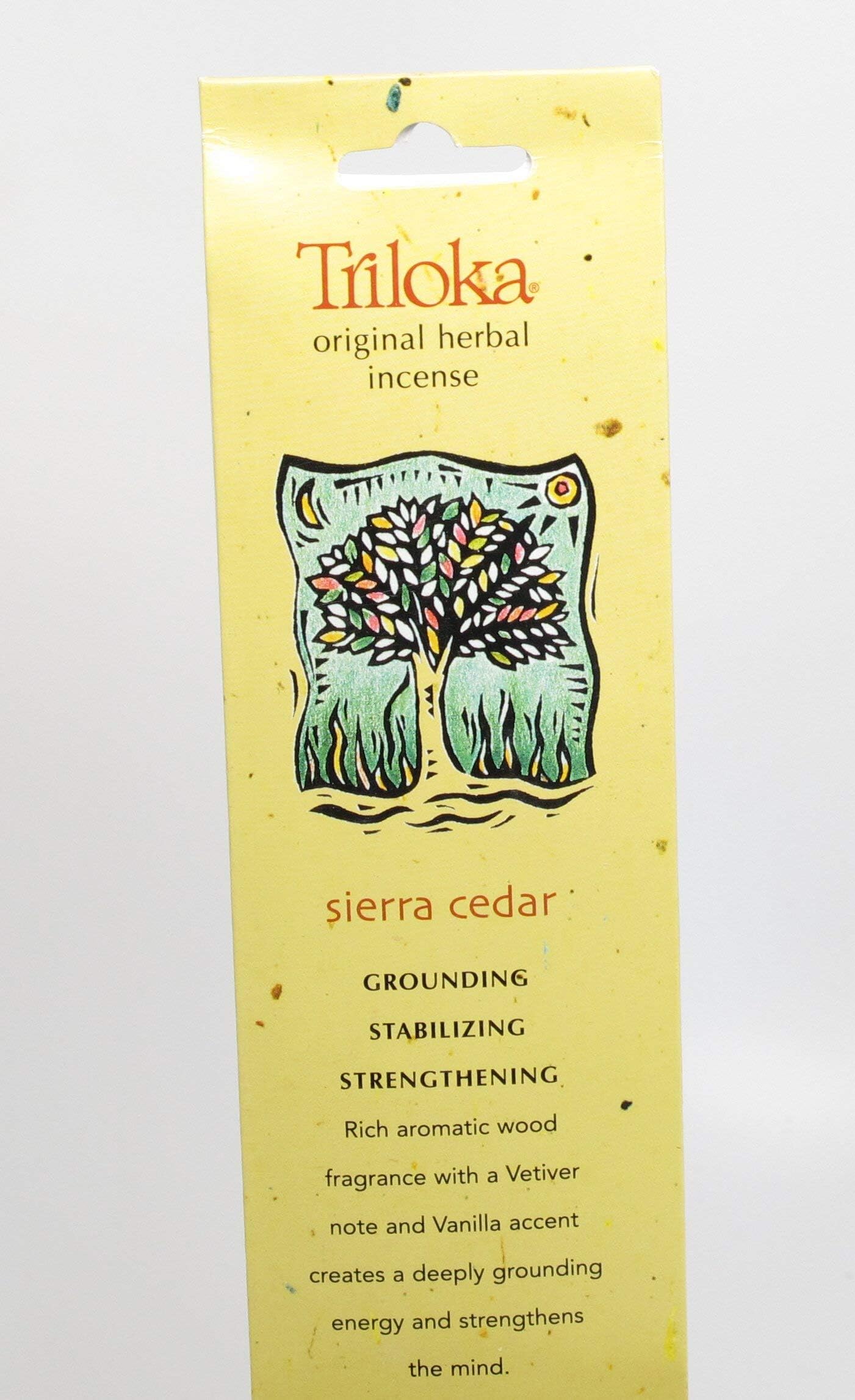 Triloka Original Incense, Sierra Cedar, 10 Sticks