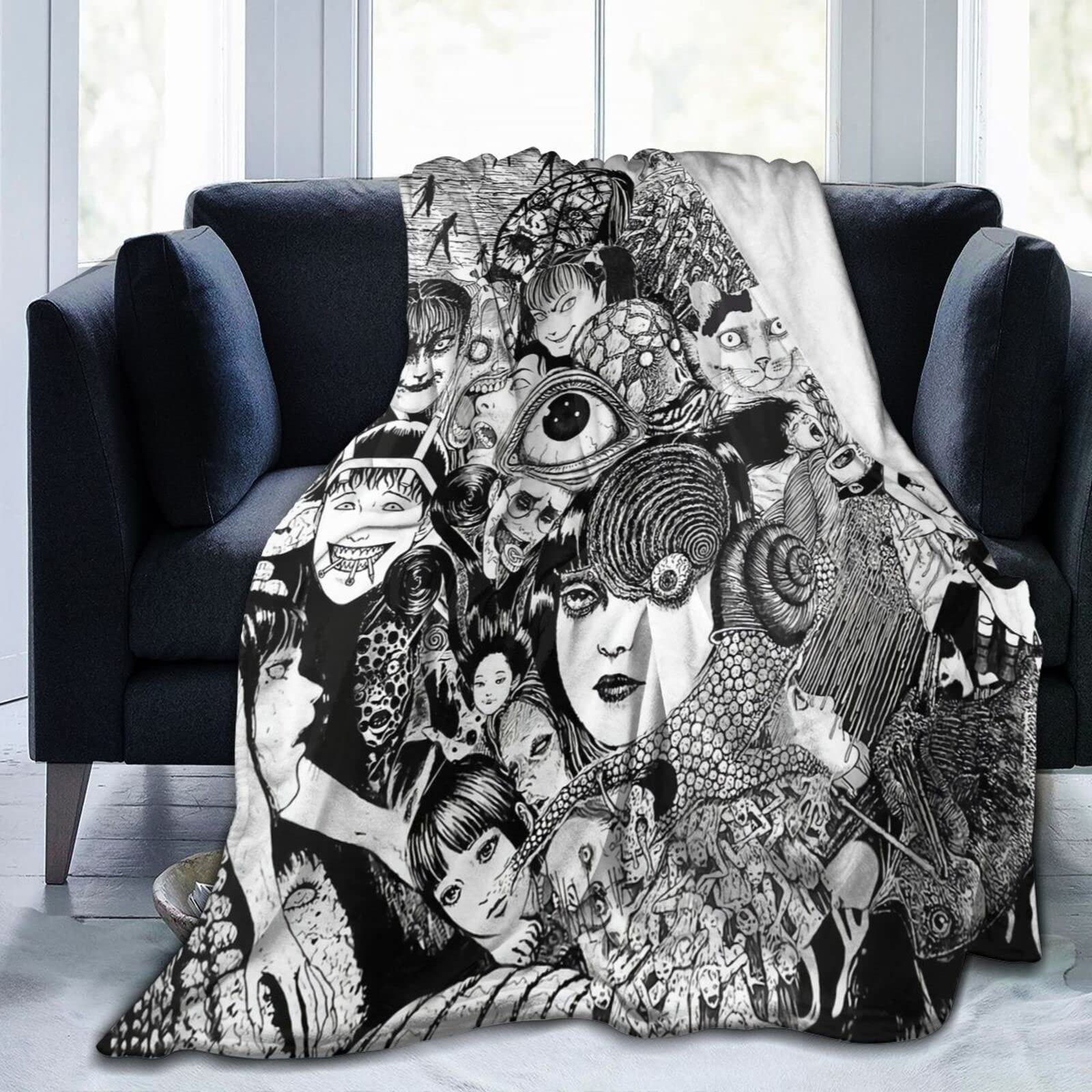 Buy BuckDEric Anime Terrible Junji Ito Uzumaki & Tomie Throw Blanket
