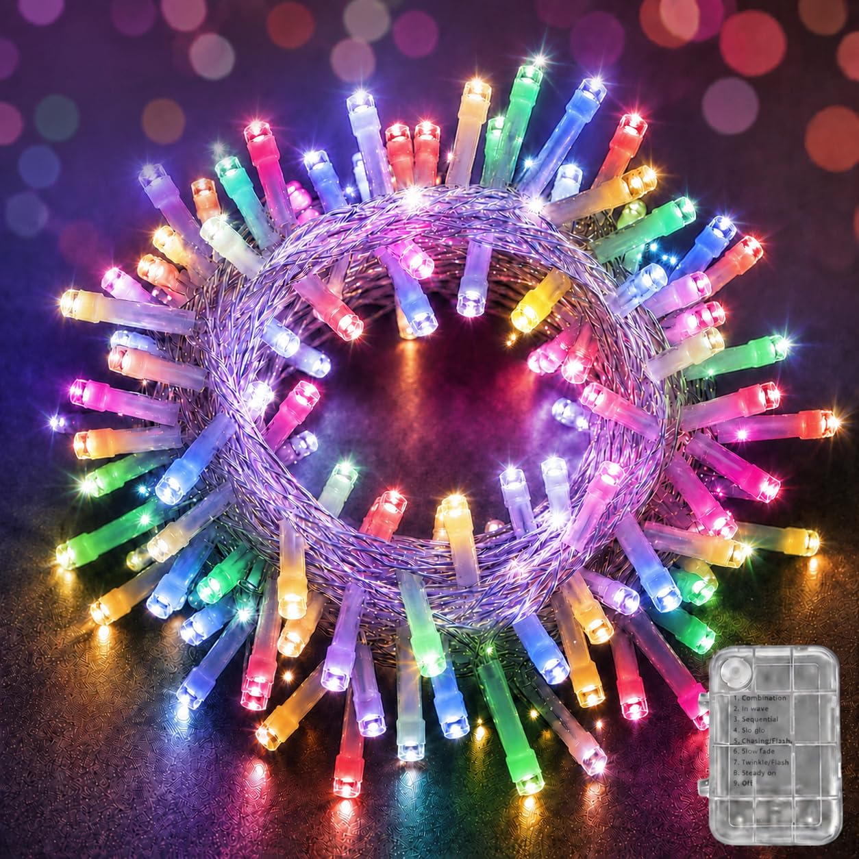 LEEDLIT Fairy Lights Battery Operated - 20m200LEDs String Lights 8 Modes