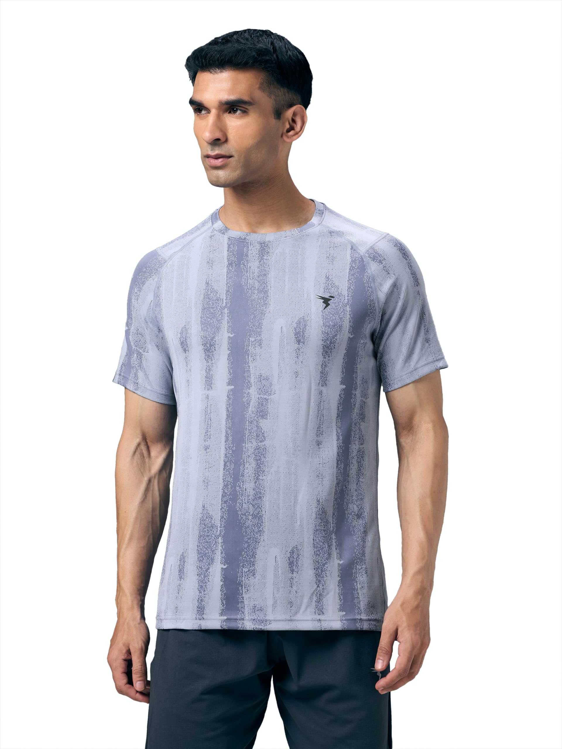 TECHNOSPORT Men's Slim Fit Crew Neck Printed Half Sleeve Technocool+ T-Shirt for Gym, Sports & Regular Use-image-25