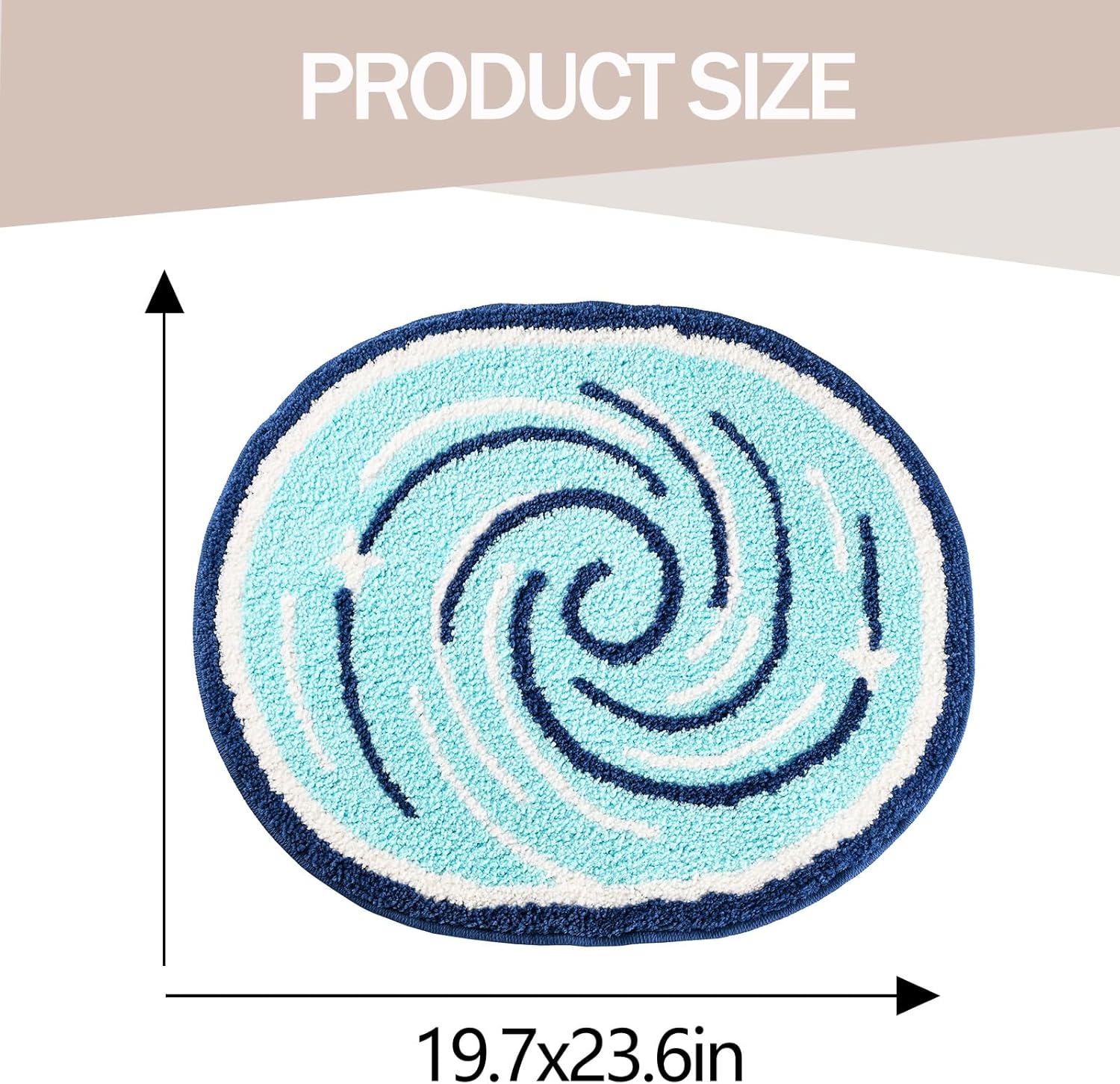 Cute Little Blue Lake Bathroom Rug, Soft Plush Tufted Bath Room Mat, Non-Slip & Machine Washable, Absorbent & Quick Dry Floor Door Mat Home Decor for Shower, Tub and Sink, 19.7"x23.6"