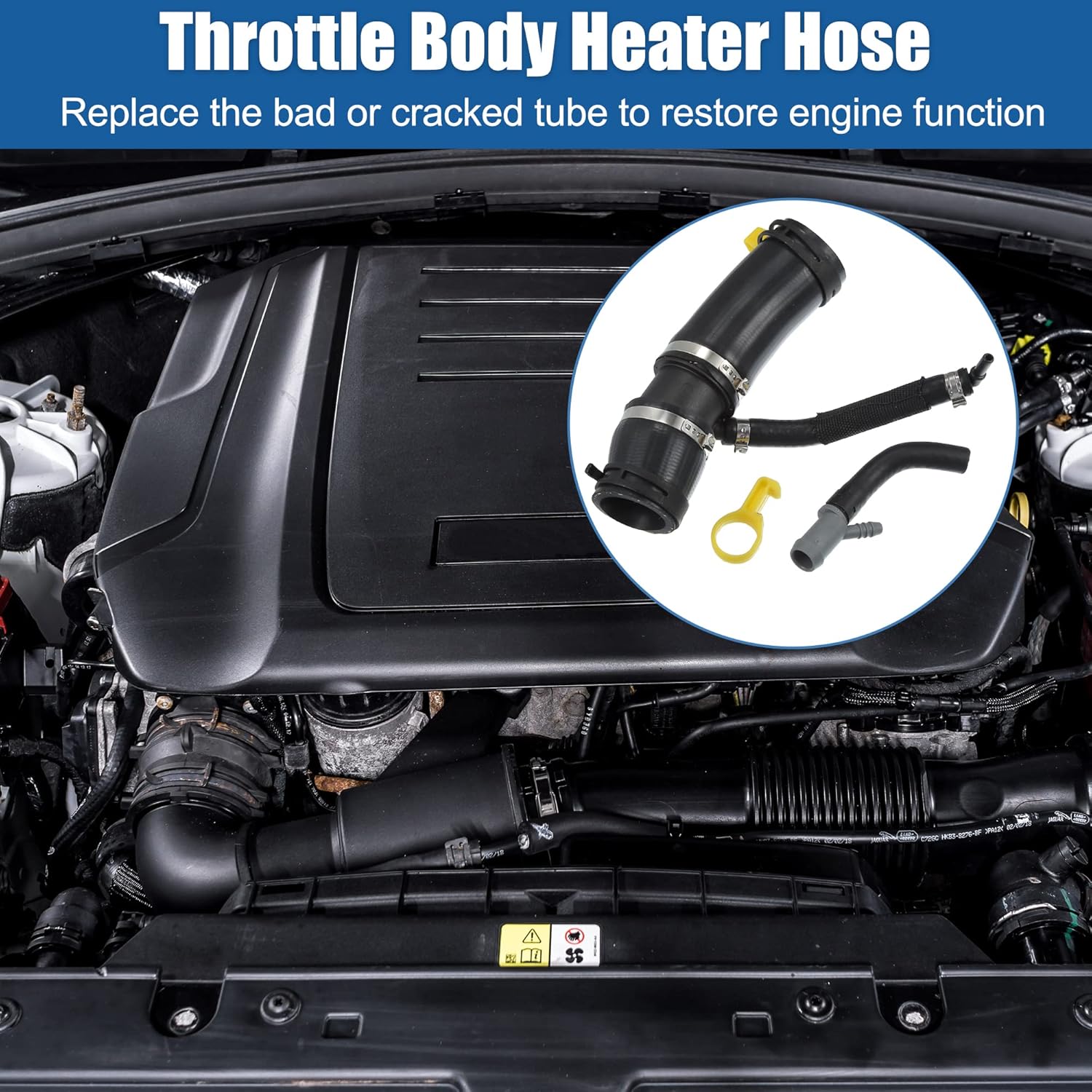 X AUTOHAUX 1 Set Thermostat Tube Throttle Body Heater Outlet Hose NO. LR049990/LR045239 for Land Rover Range Rover Discovery Defender Engine Coolant Radiator Coolant Water Pipe