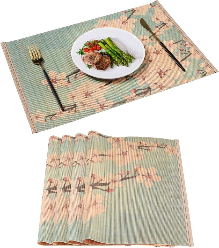 bamboo placemats Home & Kitchen