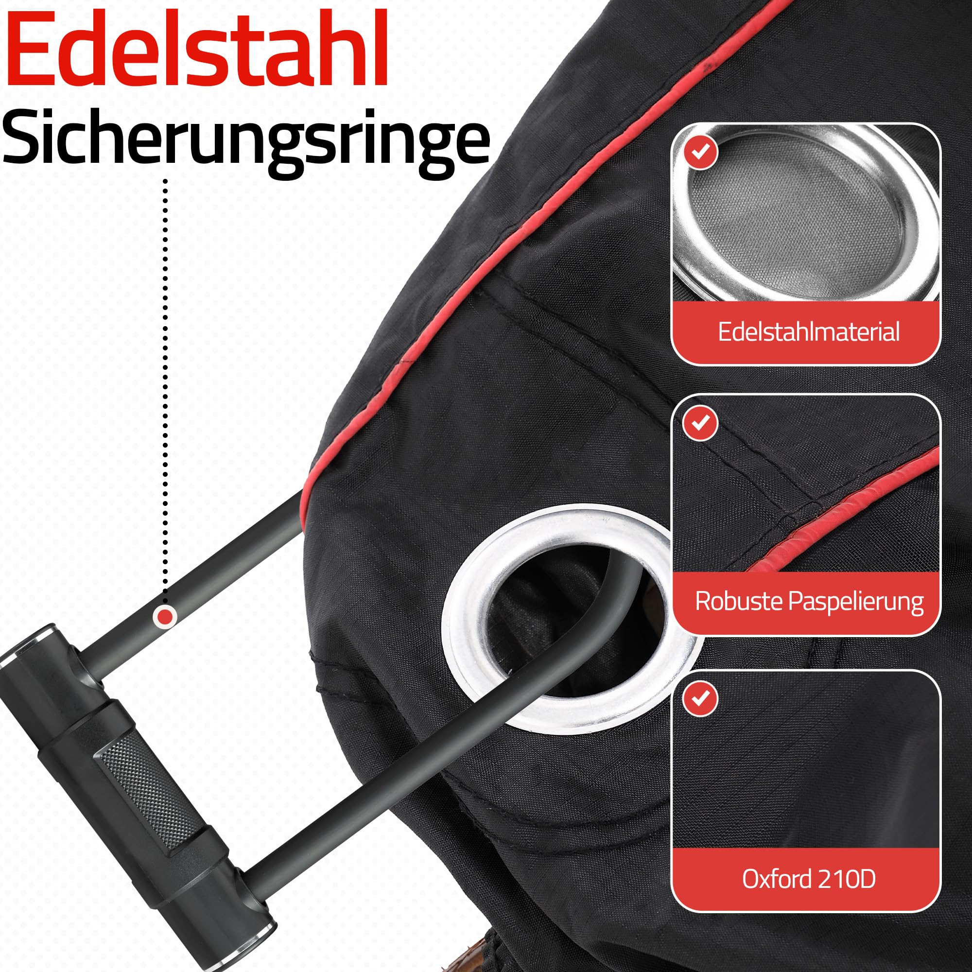 HikeMeister® Premium Qualität Fahrradabdeckung Wasserdicht 300D Oxford Abdeckungen Fahrradschutzhülle Fahrradträger für 1/2 Fahrräder Wasserfest Atmungsaktiv Regenschutz Schutzbezug (Für 1 Fahrrad)