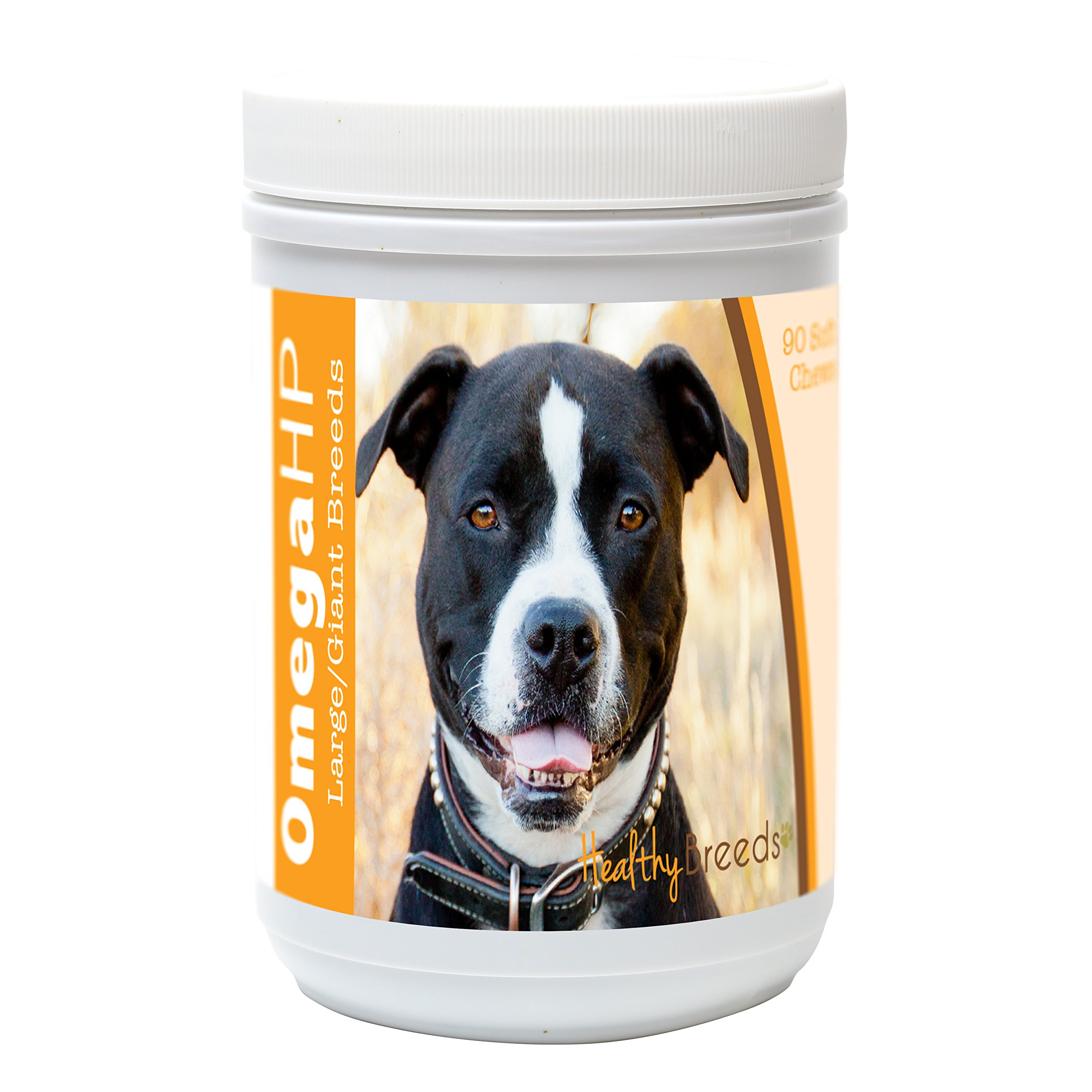 Healthy Breeds Pit Bull Omega HP Fatty Acid Skin and Coat Support Soft Chews 90 Count