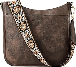 BOSTANTEN Handtasche Damen Mittelgroß Umhängetasche Crossbody Bags Leder Schultertasche für Frauen Shopper Tasche mit Verstellbarem Farbigem Riemen