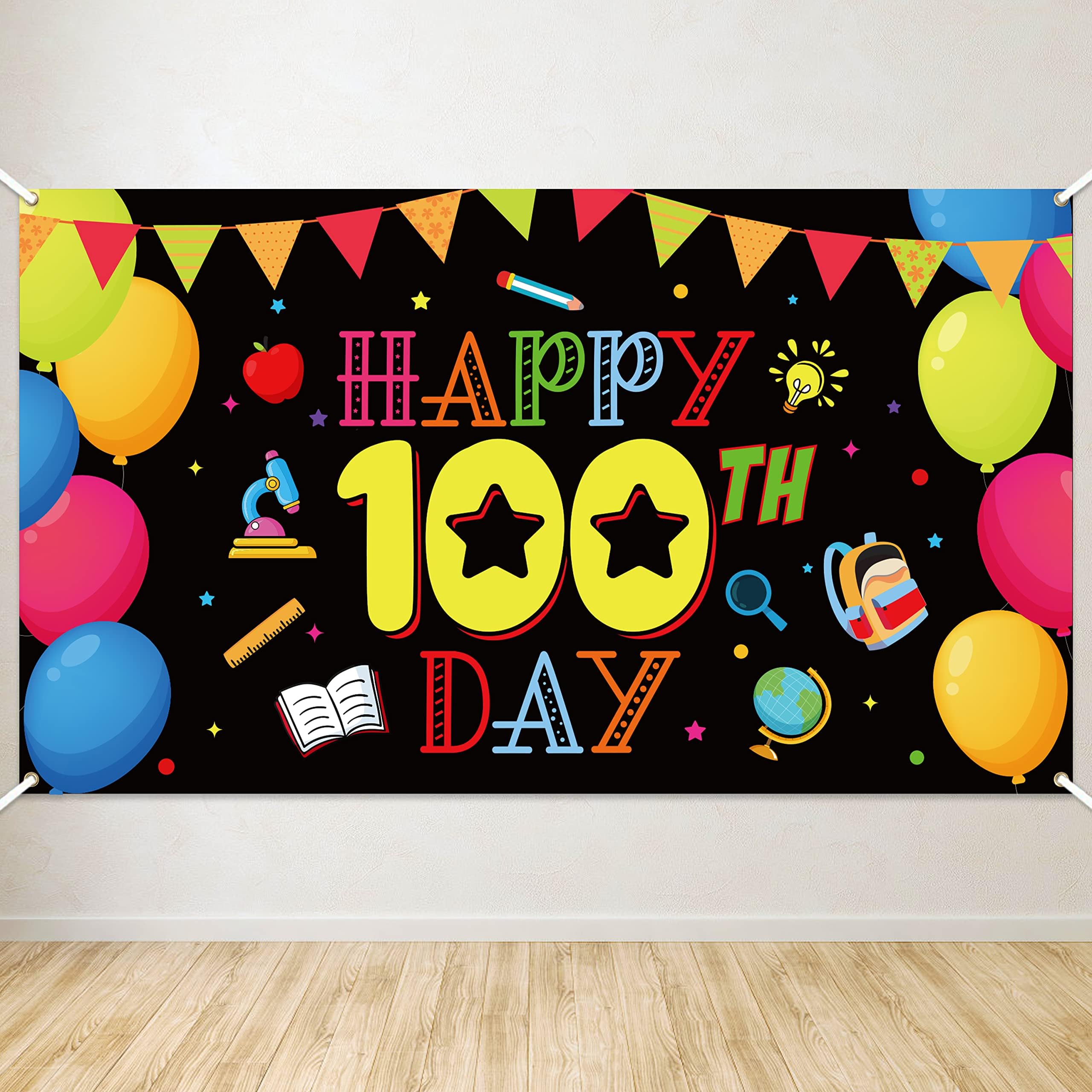 Amazon.com: 100th Day of School Decorations, Happy 100th Day of School ...