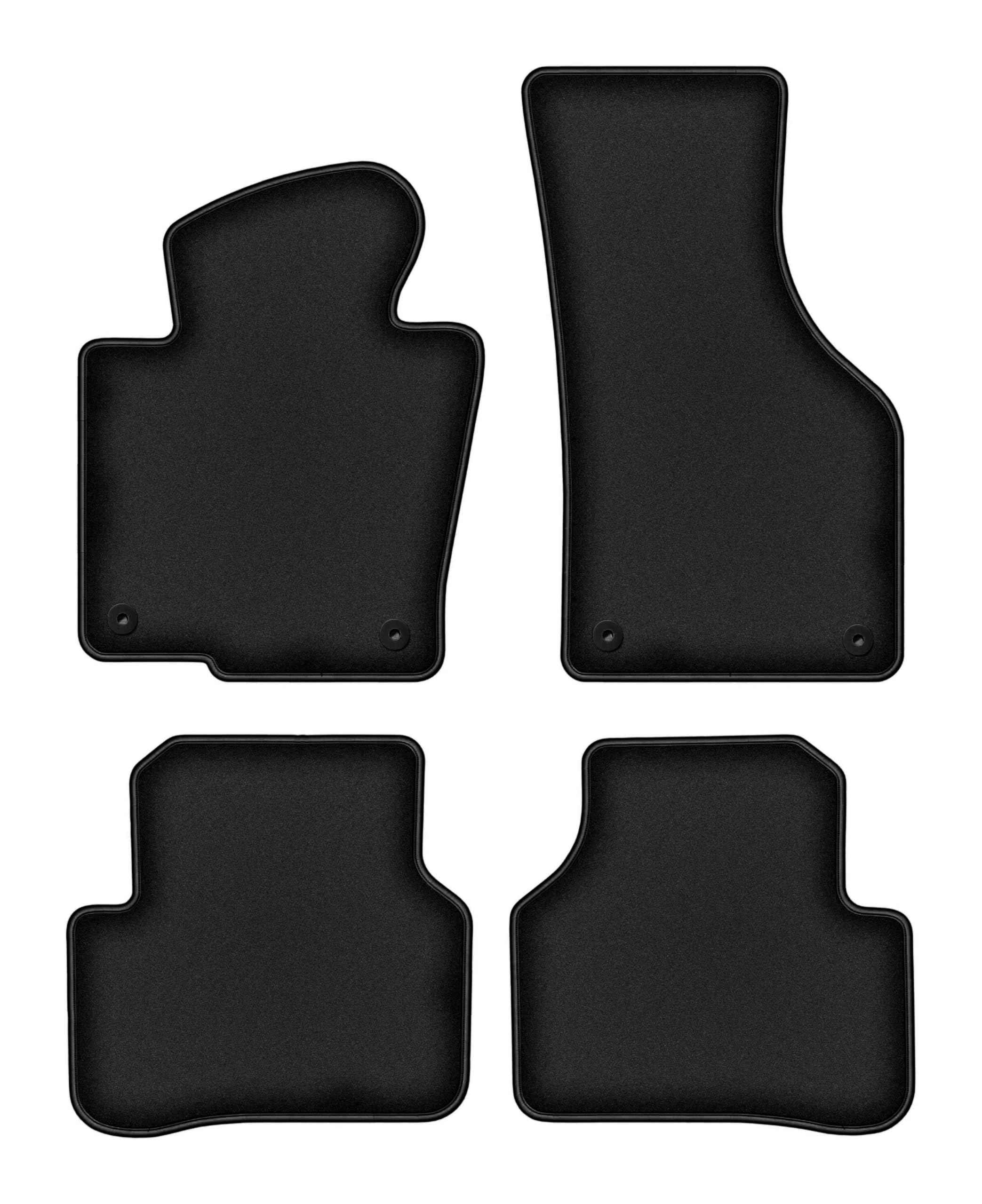 Alfombrillas de Poliamida Negra aptas para: Volkswagen CC Coupe (2012 – 2017) 4 Piezas de Alfombrillas de Goma