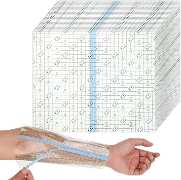 25 Pcs Adhesive Waterproof Bandages 10x12 inch Water Proof Bandages Surgery Incisions Protector, Second Skin Tattoo Cover Stretch Transparent Film Dressing Waterproof Medical Tape for Shower Swimming