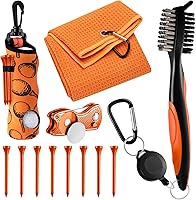 Vista 8 de Liliful Kit de Accesorios de Golf de 12 Piezas, Incluye Bolsa para Pelotas de Golf con Gancho, Toalla, Tees, Marcador de Pelota Magnético