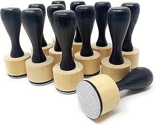 Mini Ink Blending Tools Bulk (12 Pack) Round for Stamp Ink Distressing, Blending, Alcohol Ink, Dabber Tool Applicator and More