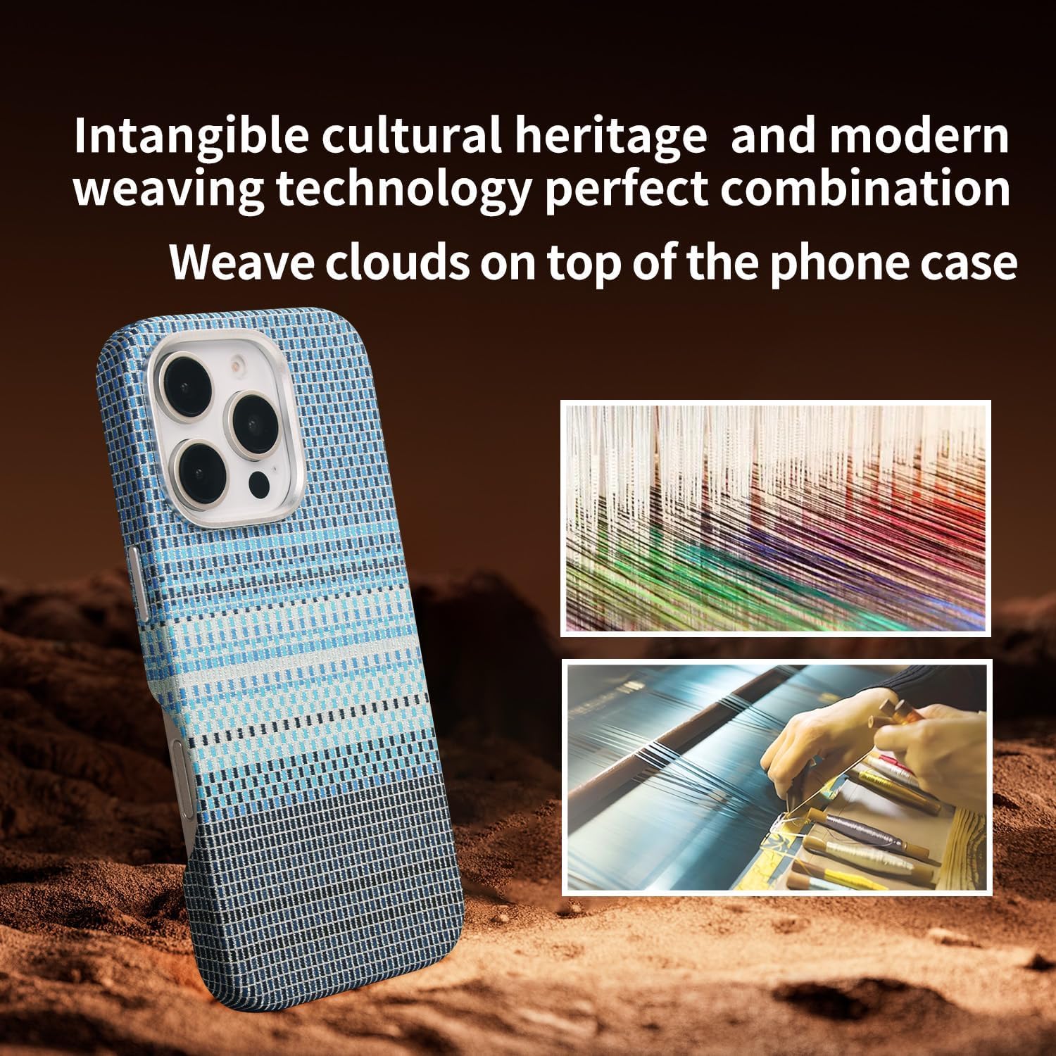 for iPhone 16 Pro Max Case with Magnetic Ring, Magnetic Protective Phone Case for Men Women, Compatible with MagSafe, Light Design & Shockproof, Ocean Silver Silk