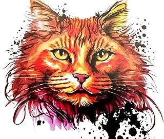 Orange Kitty Cat 3 Inch Transparent Sticker