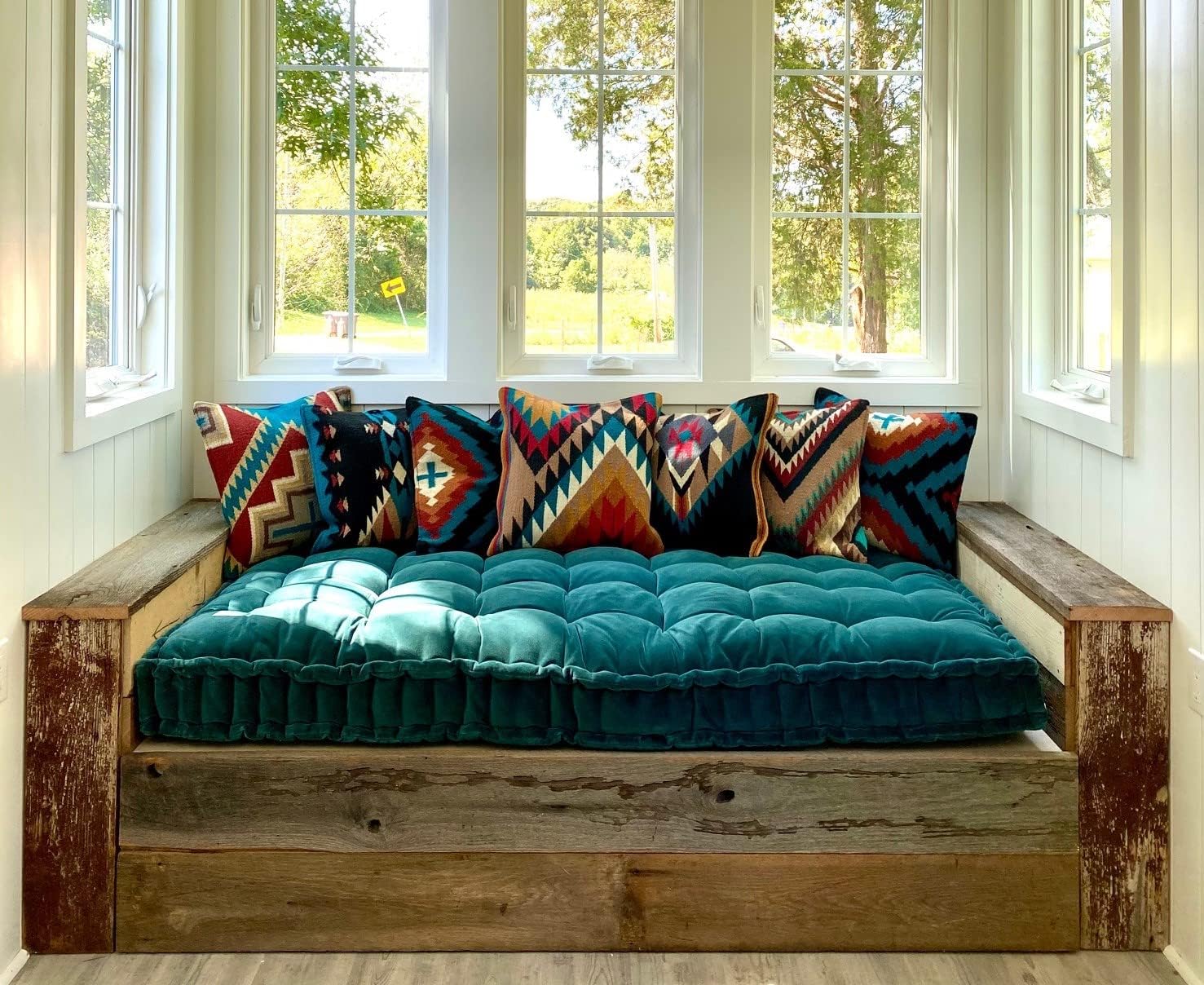 Ranch Junkie Mercantile Southwestern Handwoven Wool Pillow Covers- Assorted Colors- 18 X 18 Throw Pillow Covers (The Denver)