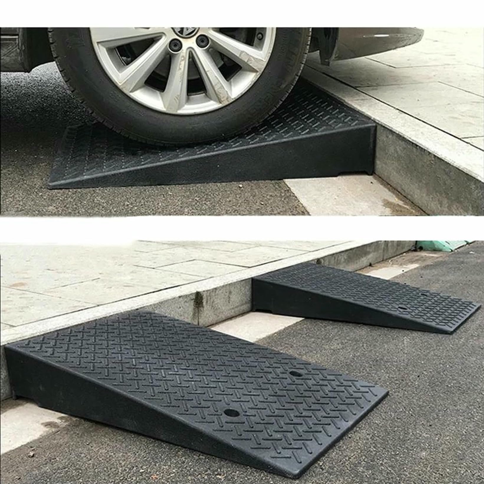 Rampa De Goma, 9-21 Cm Rampa De Umbral De Altura De Elevación, Rampas De Paso para Vehículos Sillas De Ruedas Motocicletas Bicicletas Trolley Scooter (50x50x9cm)