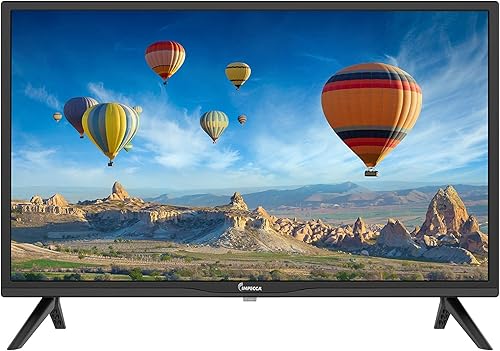 Impecca Monitor de TV LED HD de 24 pulgadas TL2400H Energy Star Slim Design 720p, altavoces integrados con múltiples entradas HDMI, puertos USB y