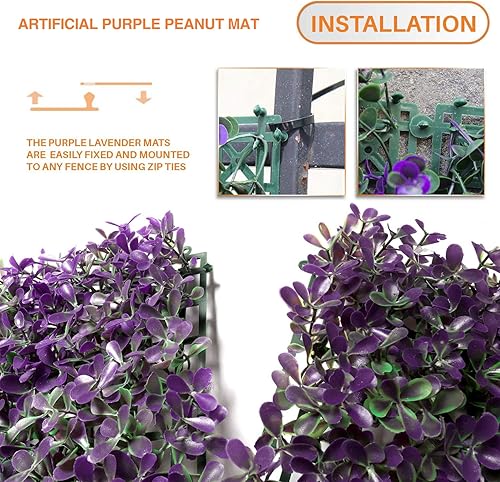 Miniatura 7 de TANG Paneles de pared de césped falso de maní, telón de fondo de 20 x 20 pulgadas, paneles de boj artificiales, decoración de pared verde, pared de