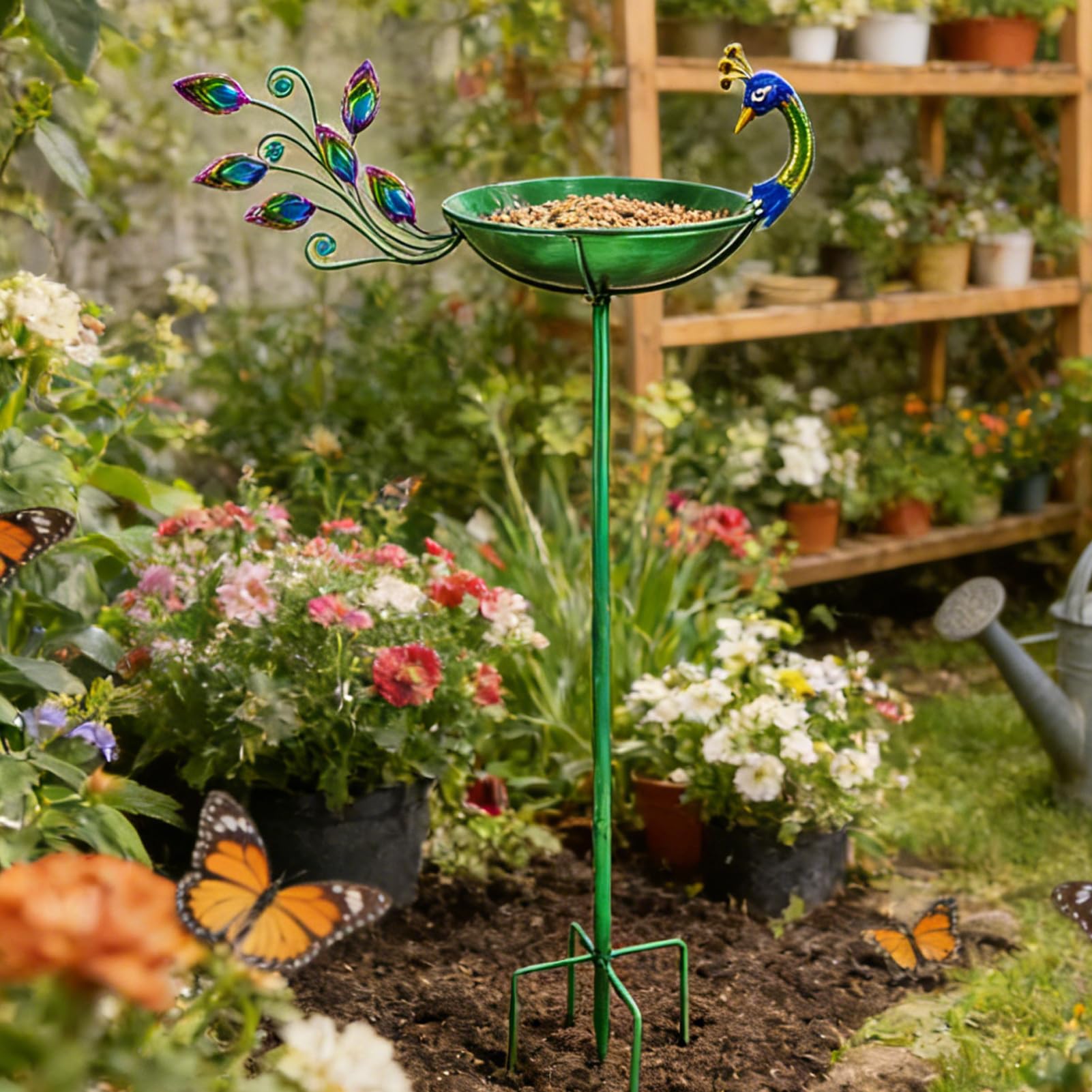 Bebedero para Pájaros Fabricados En Metal Con Diseño De Animales | Bebedero Exterior Resistente A La Intemperie Para Terraza Jardín Balcón Césped Decoración Estanque Y Deck Para Colibríes