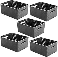 Vista 16 de BINO Cestas de Almacenamiento de Plástico Pequeñas - Negro LA COLECCIÓN ESTABLE Almacenamiento Multiusos Organizador de Gabinete Rectangular