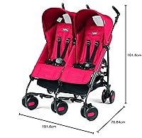 Vista 7 de Peg Perego Pliko - Cochecito de bebé pequeño, color rojo