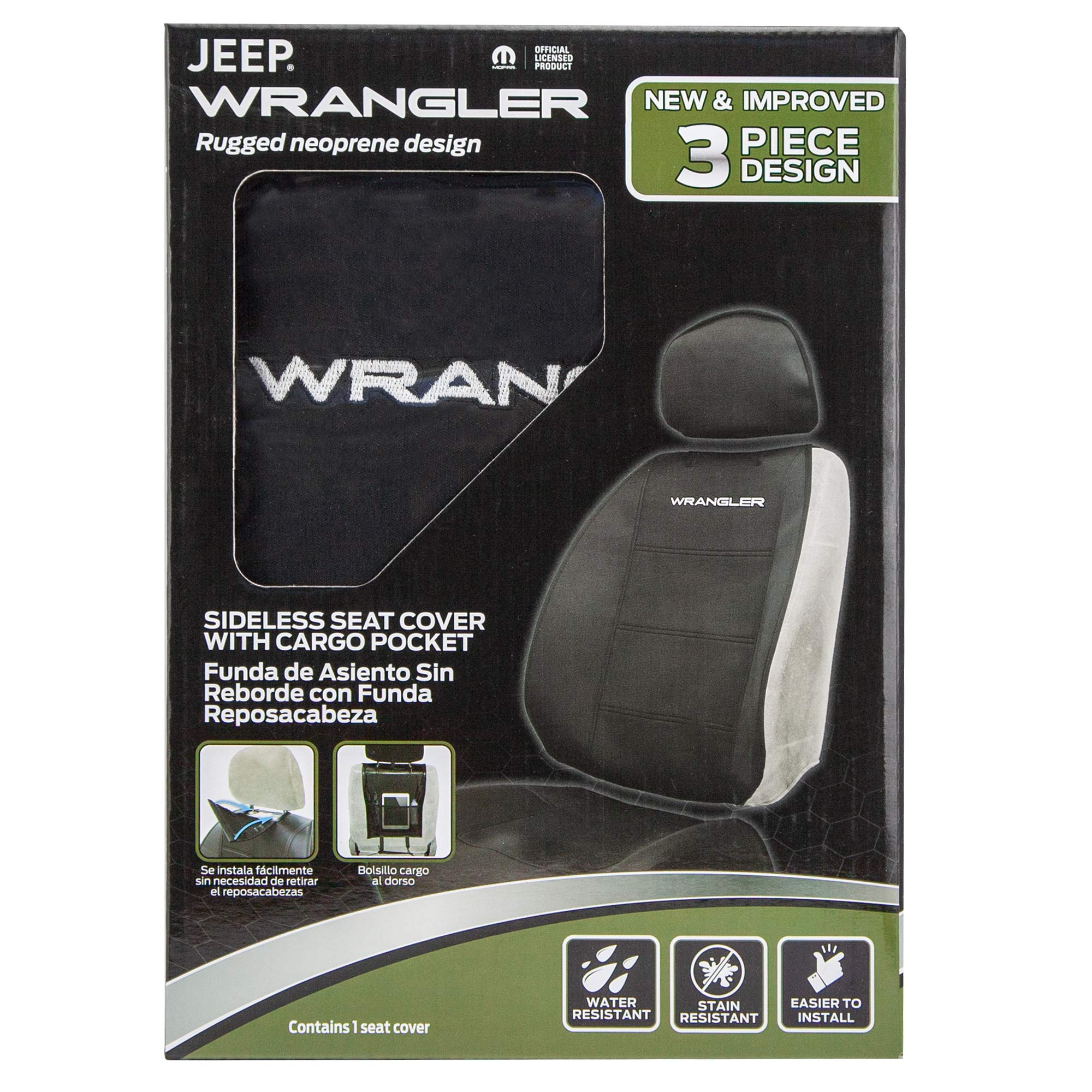 Plasticolor 008630R01 - Coprisedile Singolo per Jeep Wrangler in Neoprene, 3 Pezzi