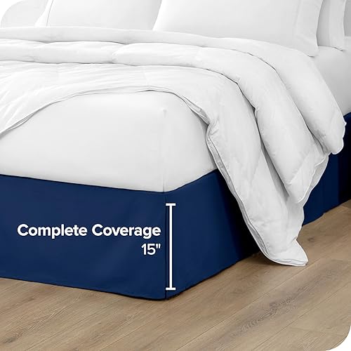 Miniatura 4 de Bare Home - Falda de cama de microfibra de alta calidad, Microfibra, Azul oscuro, King