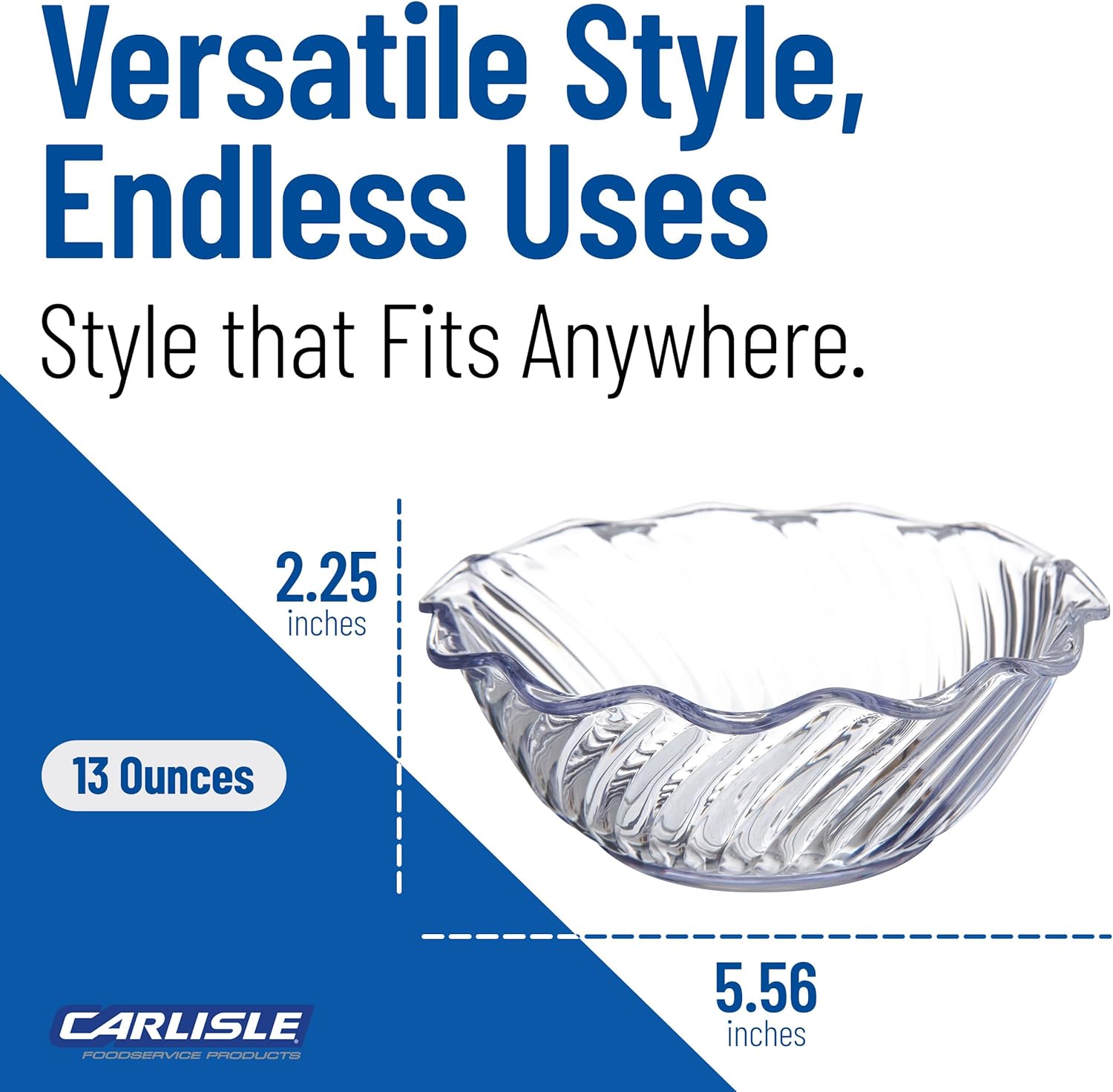 Carlisle FoodService Products 453307 Plastic Dessert Bowls, 13 oz, Clear - Image 5