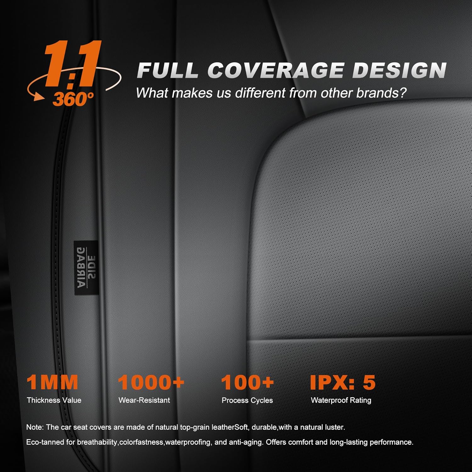 AOMSAZTO Custom Fit Seat Covers for Chevy Colorado & GMC Canyon 2015-2022 Crew Cab Truck Faux Leather Full Set Seat Covers 5 Seats Gray