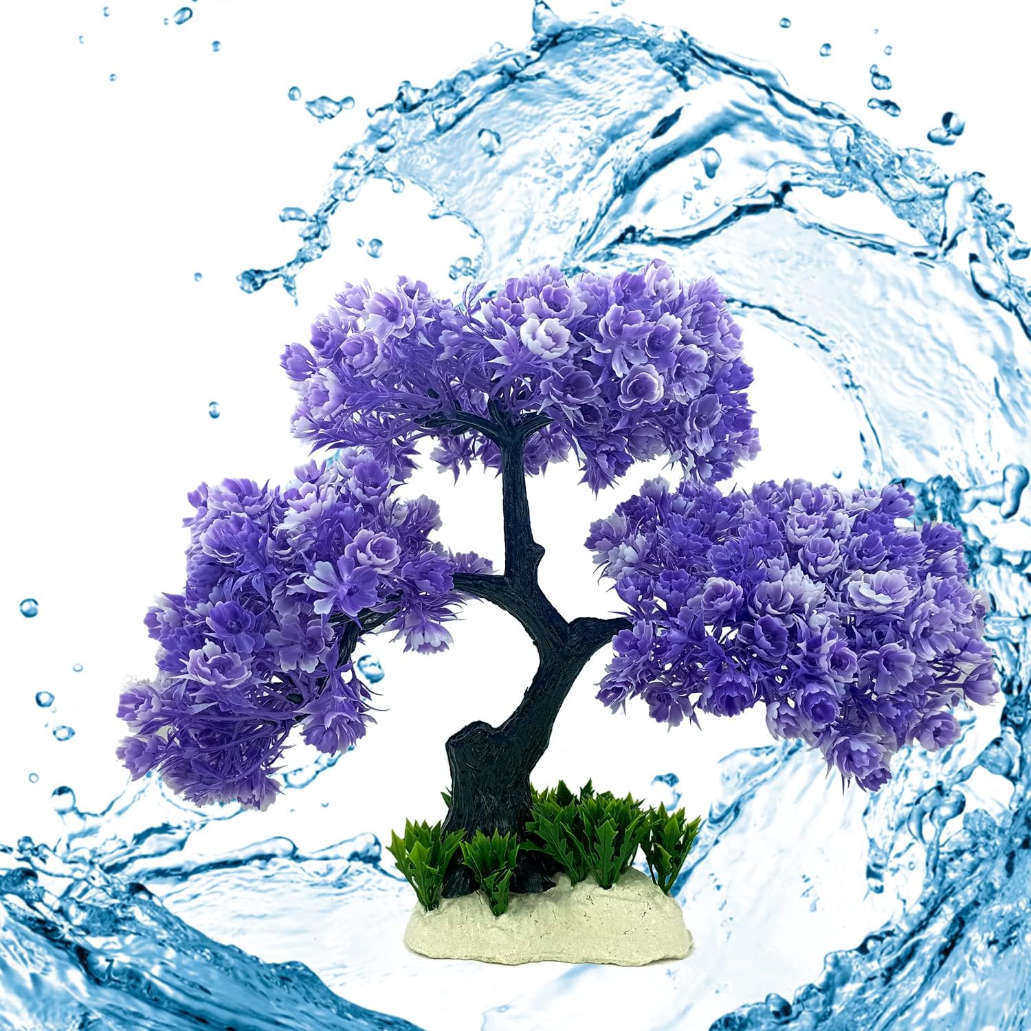 Jainsons Artificial Aquarium Decorations Plants for Fish Tank Decoration, Aquarium Décor Plastic Plants for Fish Tank Ornament Decoration, Bonsai Plant Height: 10 Inch | Purple (B0D2J68JHN) Amazon Price History, Amazon Price Tracker