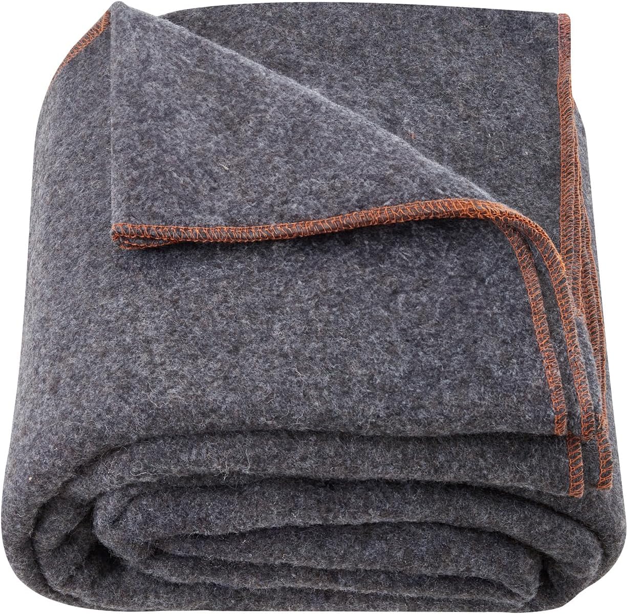 VEVOR Wool Camping Blanket, Large Warm Stadium Blanket, Flame Retardant, Great for Outdoors, Picnics, Hiking, Sports Events, Travel, Car & Bushcraft Survival Kits, 64" x 88", Light Grey Wool Blankets