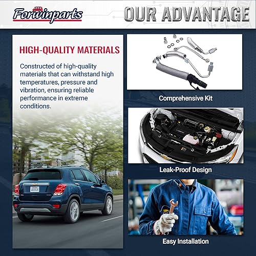 Miniatura 3 de Kit de tubo de drenaje de retorno de aceite Turbo de 4 piezas para Chevy Cruze Sonic Trax Buick Encore 55587854 5569839 25198546 555592600 55568031