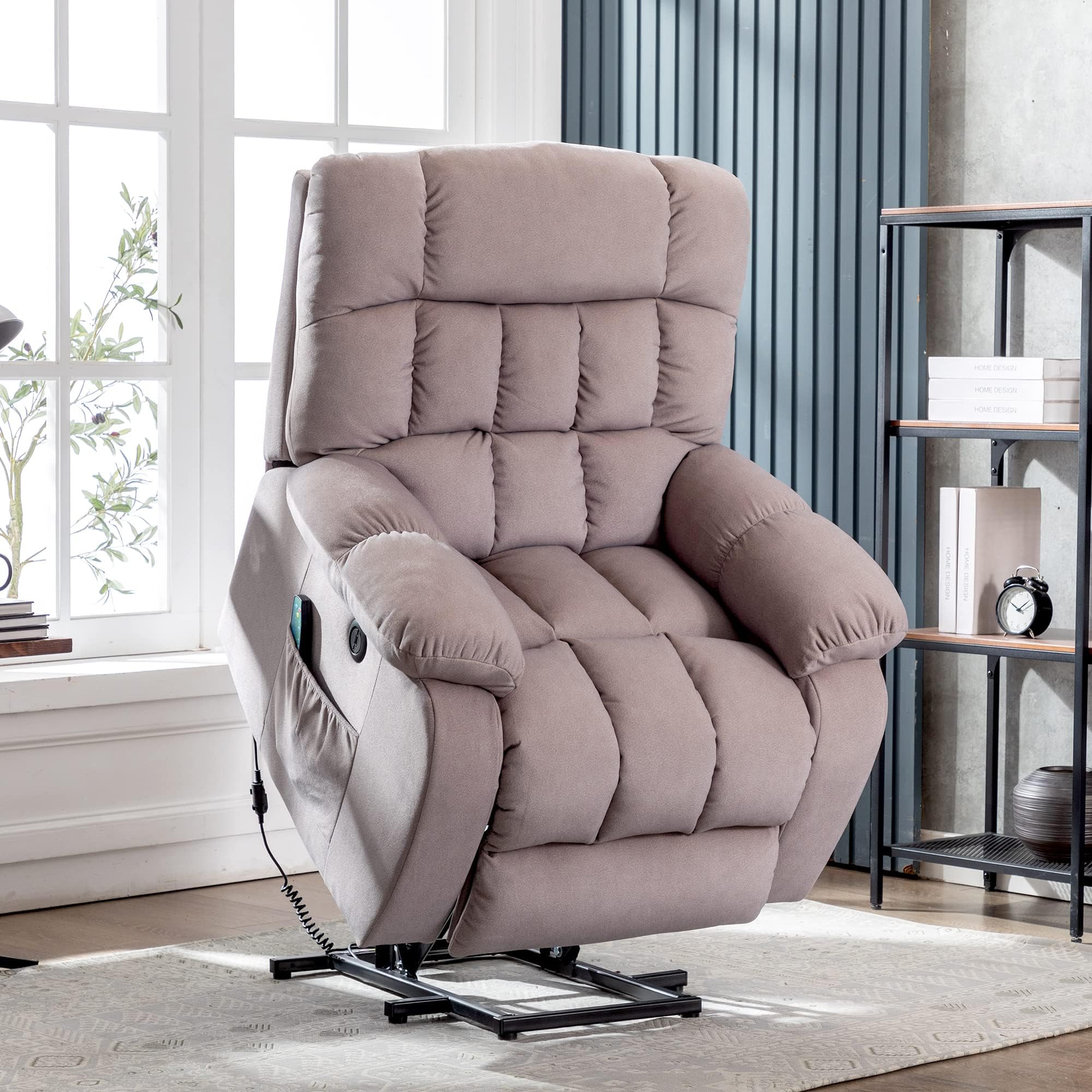 Electric Power Lift Recliner Chair Sofa with Massage and Heat for Elderly