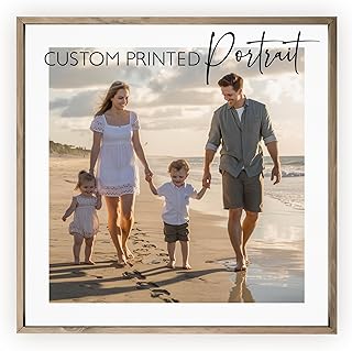 MRC Wood Products Custom Printed Photo Portrait on Canvas-Textured Board – Personalized Wall Art with Frame, Printed from Your Image
