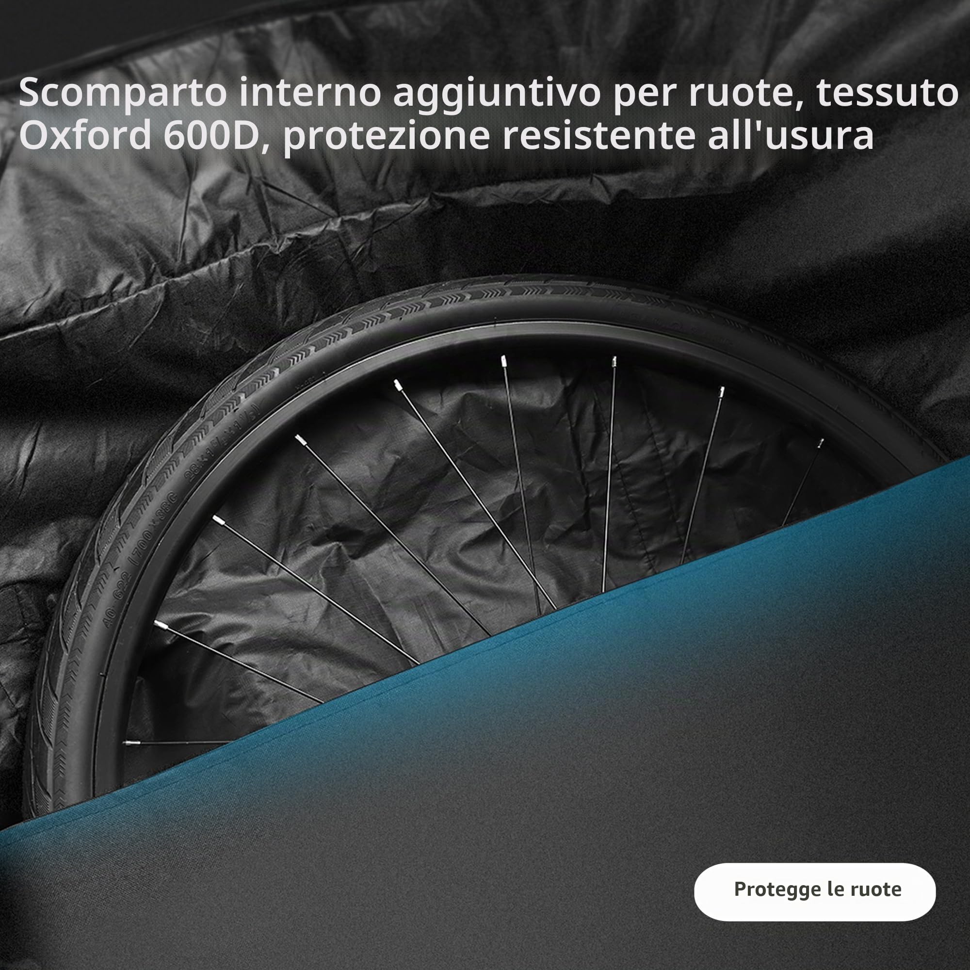 UBORSE Borsa per Bicicletta da 29 pollici, Borsa per il Trasporto della Bici Pieghevole, Impermeabile Sacchetto Porta Bici, Borse da viaggio della Bici Pieghevole in Treno in Aereo