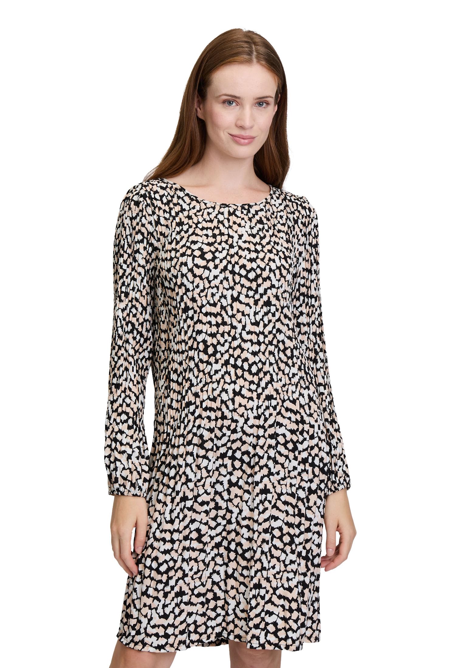 Cartoon Women's Pleated Dress with Pattern