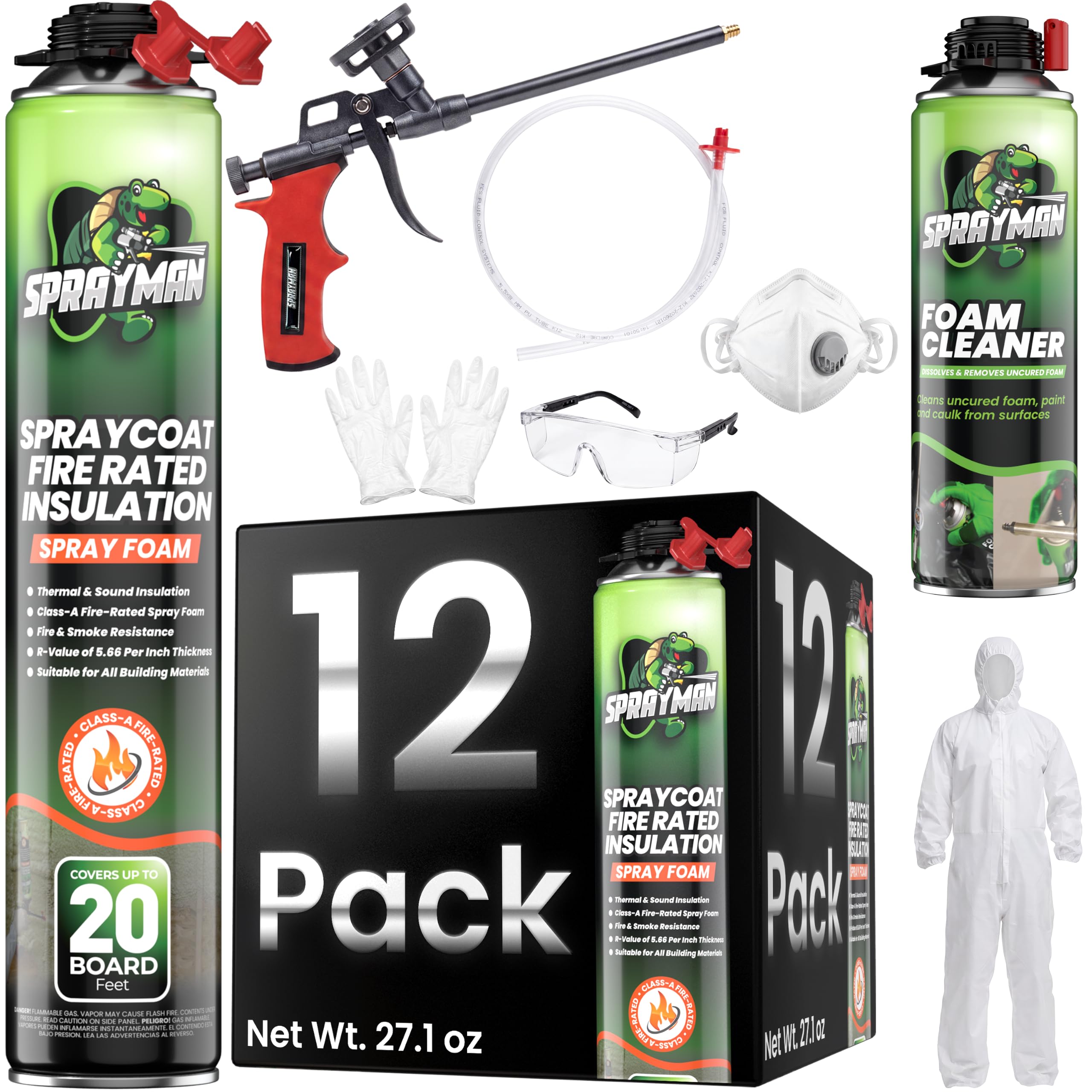 Sprayman Spraycoat Fire Rated Spray Foam Insulation Kit