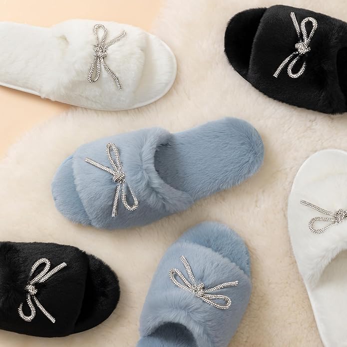 Pantuflas de Mujer Ultraideas Cómodas para Interior con Moño miniatura 6