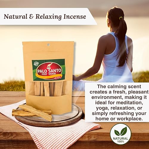 Miniatura 2 de Palitos de incienso Hanan Palo Santo Incienso 2.47 oz o 2.5oz de Incienso Palo Santo Palosanto Bursera Graveolens Corte Artesanal Varilla de