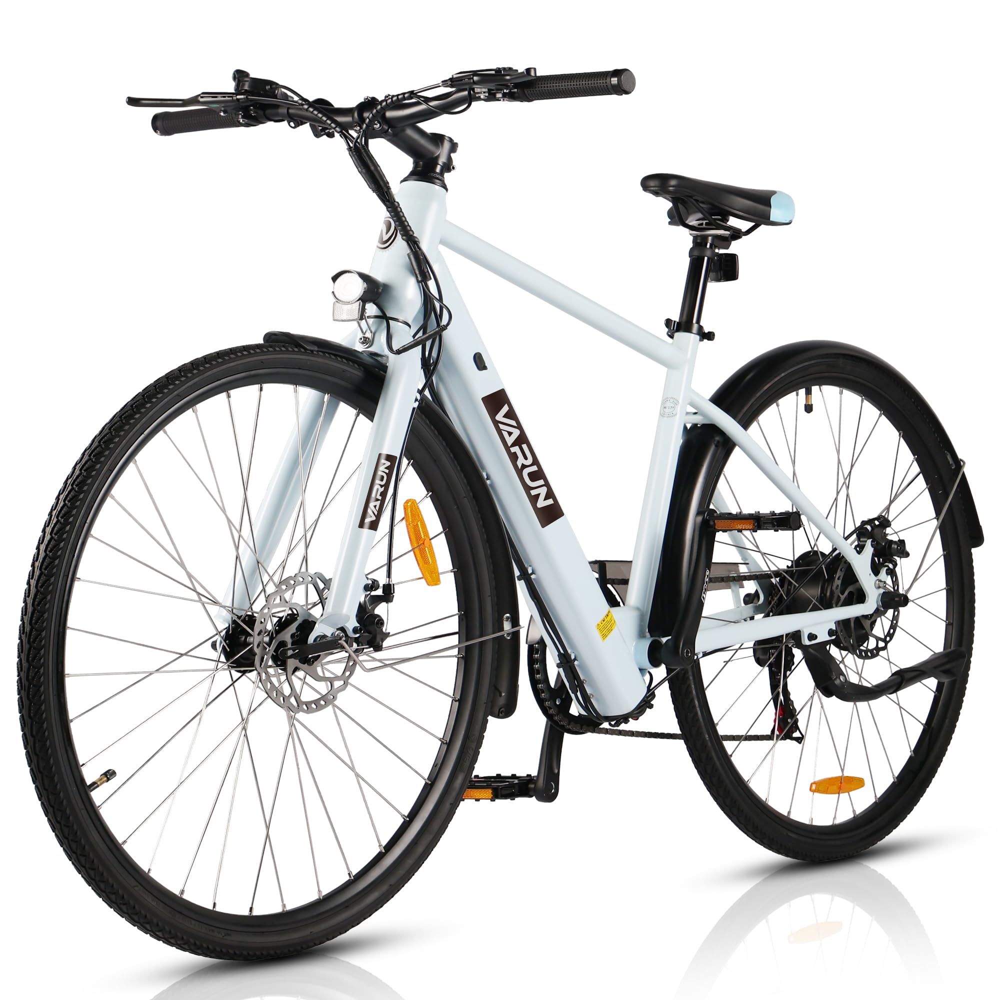 VARUN E Bike, 28 Zoll E-Bike Damen Herren mit 36V 360Wh Akku, Drehmomentsensor, 80KM Reichweite, Elektrofahrrad mit LCD-Display, 3 Fahr Modi, CE-Zertifiziert Citybike, Pendler E-Fahrrad