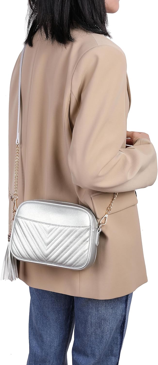 lola mae Quilted Crossbody Bag, Trendy Design Shoulder Purse - Image 2