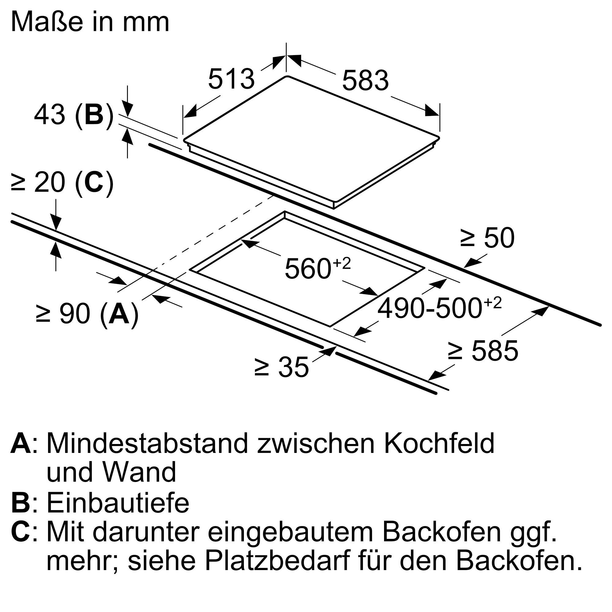 Siemens PQ521KB10 Einbau-Herd-Set iQ500, Integrierbare Herd-Kochfeld-Kombination 60 cm breit, Schnellaufheizung, activeClean, 3D Heißluft, Bräterzone, Schwarz