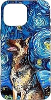 Vista 19 de German Shepherd Starry Night Dog Art by Aja Trier Case for iPhone 17