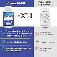 Vista 5 de Genex Formulas 250 mg NMNH (60 cápsulas - 30 porciones) Uthpeak NMNH (mononucleótido de dihidronicinamida) NAD+ precursor para un envejecimiento