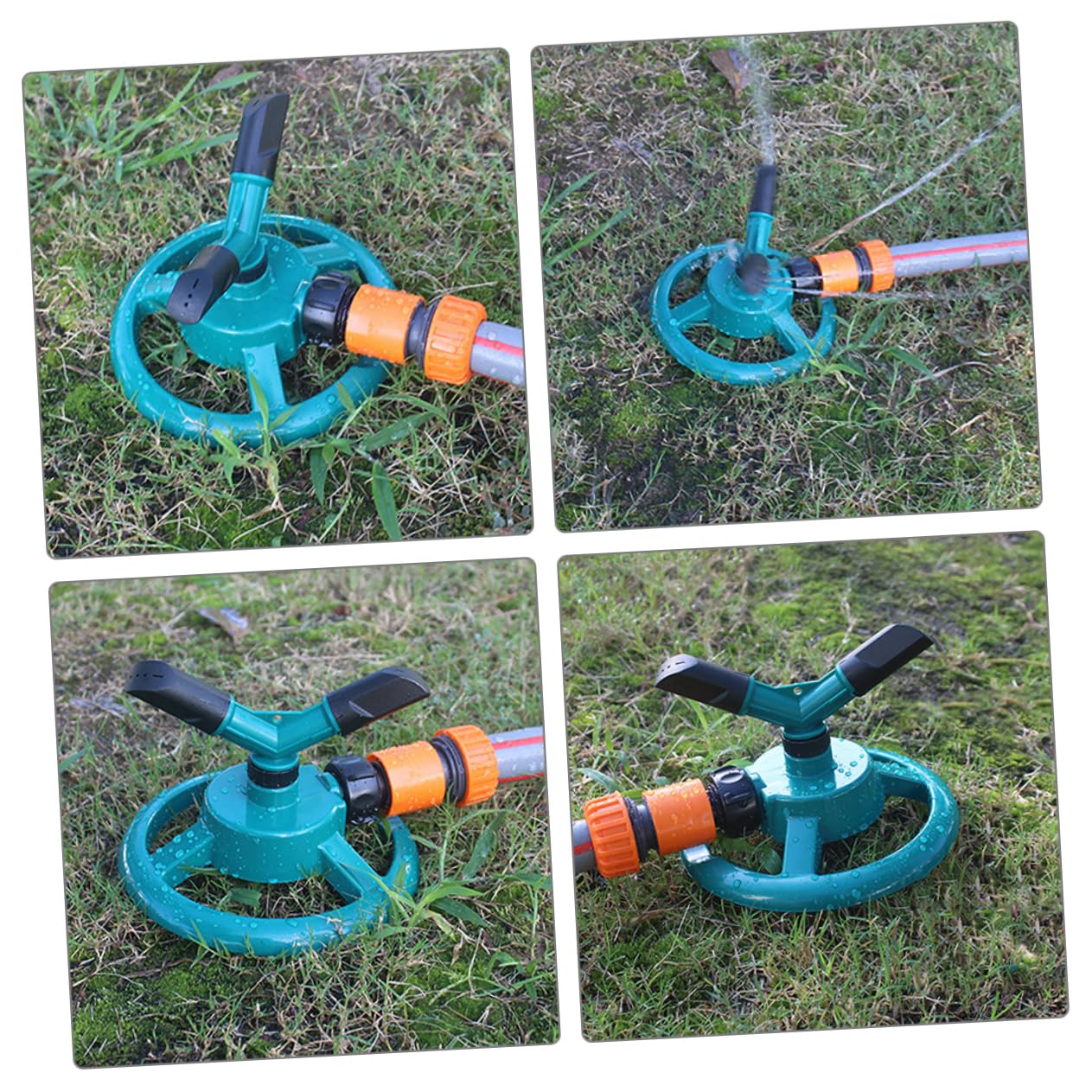 ibasenice 4 Stück Automatisch rotierende Düse Zubehör für Rasensprenger Bewegungsaktivierte Rasensprinkler rasenkanten Rotierender Wassersprinkler Rotierender Gartensprinkler Plastik